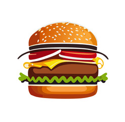 Hamburger, Cheeseburger, Vector
