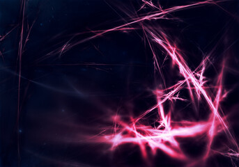 Occult glowing scratches abstract grunge fractal art background.
