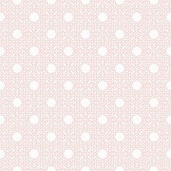 Seamless background for your designs. Modern pink ornament. Geometric abstract pattern