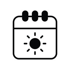 Summer Season icon isolate white background vector stock illustration