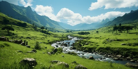 impressive and spectacular river landscape