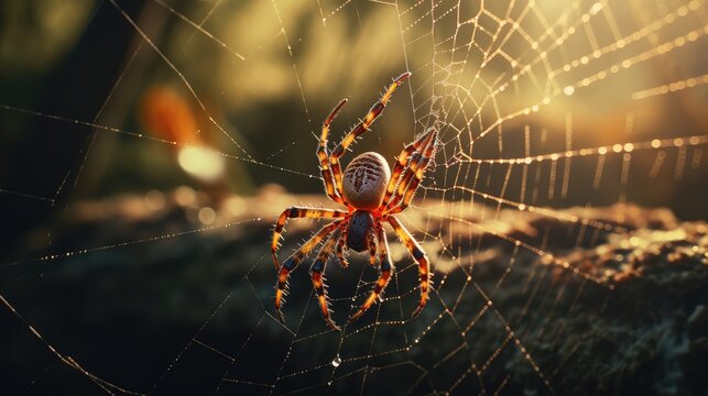 Spider in the web, AI generated Image