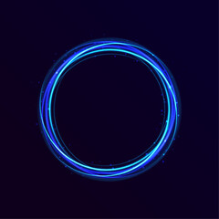 Light blue Twirl. Curve blue line light effect. Abstract luxury blue light vector flare semicircle and spark light effect. shine round frame with light circles light effect.