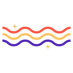 Obraz premium Retro Groovy Waves