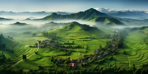 Foto op Canvas impressive and spectacular green landscape © CROCOTHERY