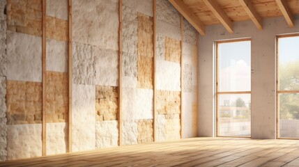 Interior wall thermal insulating