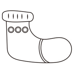 socks line art hand drawn