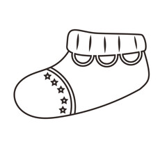socks line art hand drawn