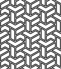 Geometric pattern with black and white arrows. Geometric modern ornament. Seamless abstract background