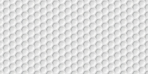 White background with a honeycomb pattern. The texture of a golf ball with rounded dimples. Abstract seamless pattern. Vector illustration