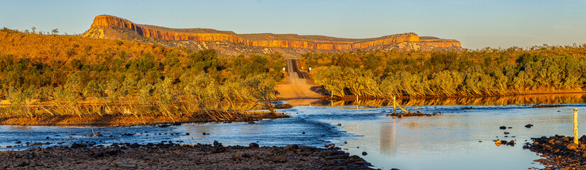 Panorama of Pentecost River Crossing, Durack, Kimberley, West Australia, Australia
