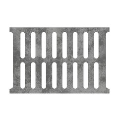 3D rendering illustration of a sewer grate