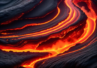 the surface of the lava, background, Generative AI