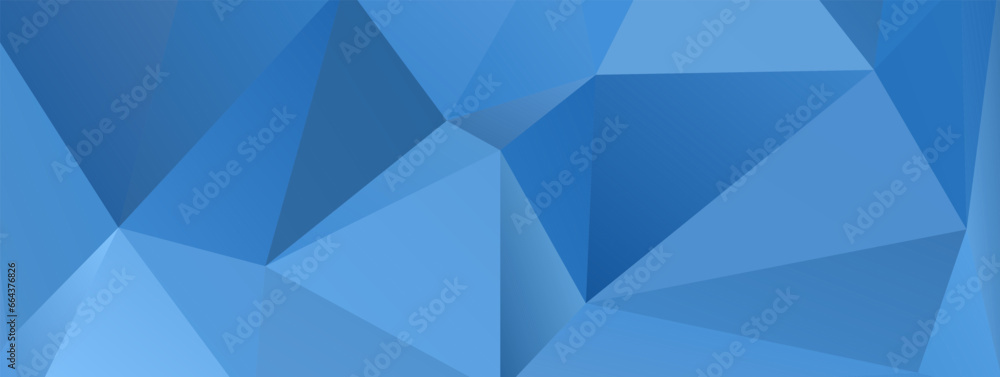 Aufkleber abstract blue triangle geometric background, vector illustration. mosaic of simple shapes in blue gr