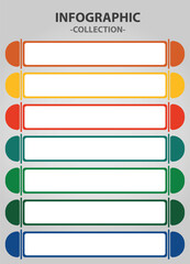 Obraz premium Vector flat Process infographic template element collection