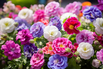 pink and white tulips AI Genrative