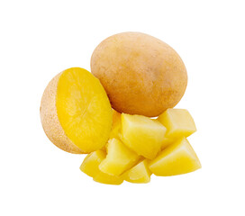 Boiled potatoes  isolated on  transparent png