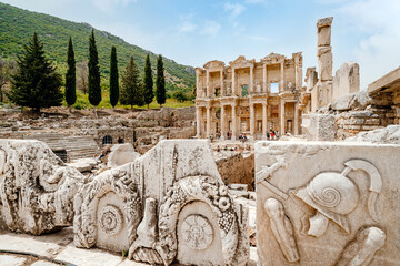 The Library of Celsus in the ancient city of Ephesus in Turkey.