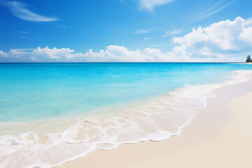 beach with sand and blue sky