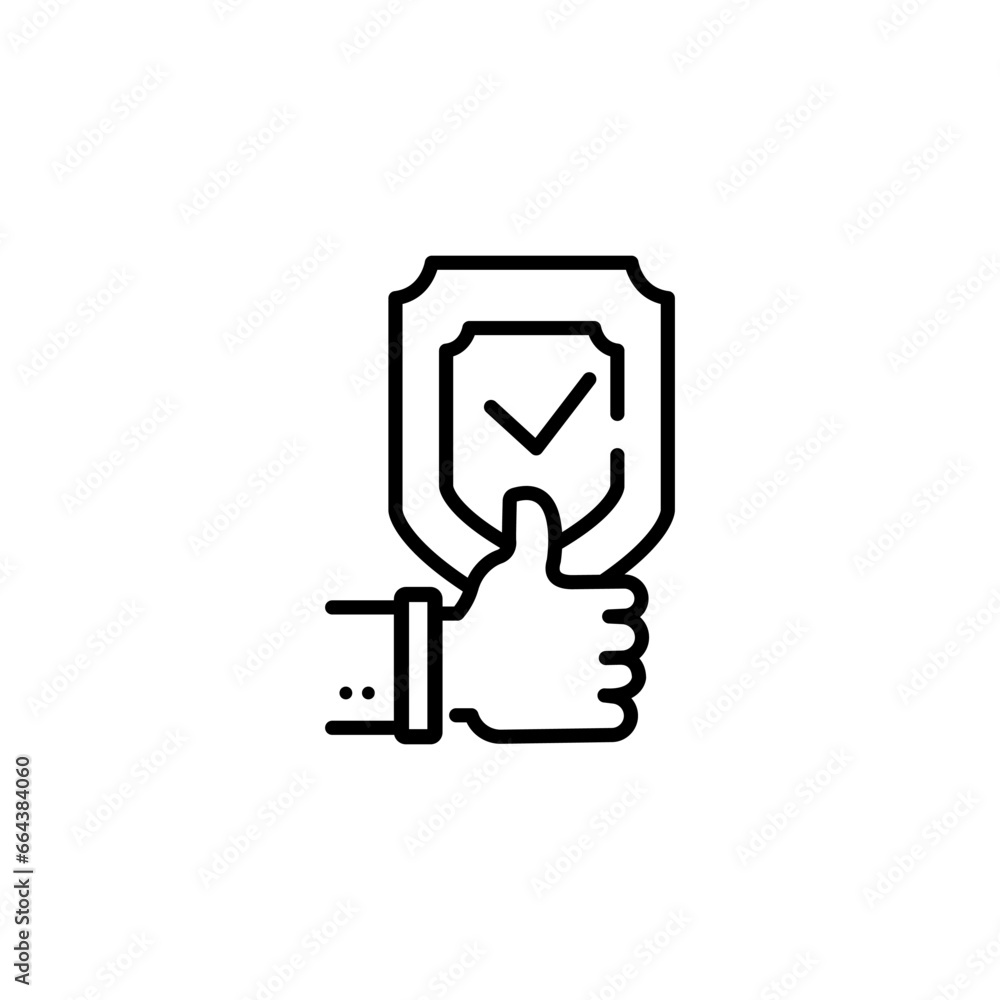 Poster reliability icons symbol vector elements for infographic web