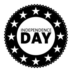 4th July icon badge. USA Independence Day.