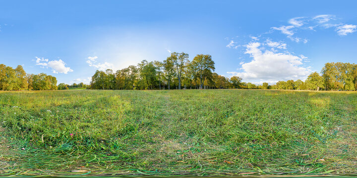 forest park 360&deg; x 180&deg; equirectangular vr environment city park worms germany 98k