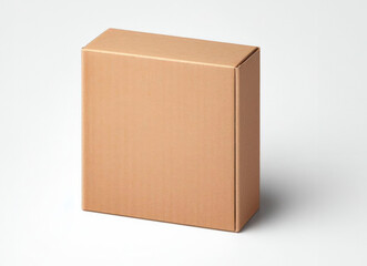 Cardboard box package template isolated on white background. AI generative