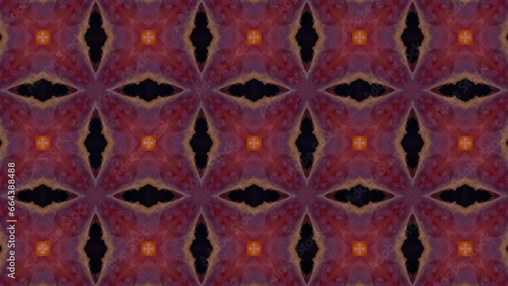 Poster abstract colorful kaleidoscope background video. psychedelic seamless loop background.