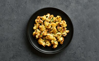 Roasted cauliflower, top view