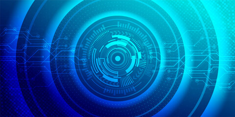 Digital technology banner green blue background concept, cyber technology circuit, abstract tech, innovation future data, internet network, Ai big data, futuristic wifi connection illustration vector