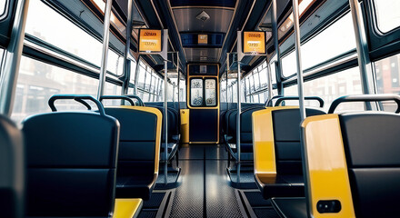 bus tram strassenbahn ubahn zug innenaustattung fiktkiv generative ki 