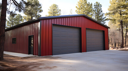 Straight Wall Steel Commercial Garage Building