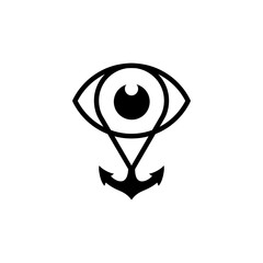 The monogram is the pin visual and location anchor. Elegant and outline.