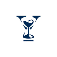 the logo consists of the letter Y and hourglass monogram.