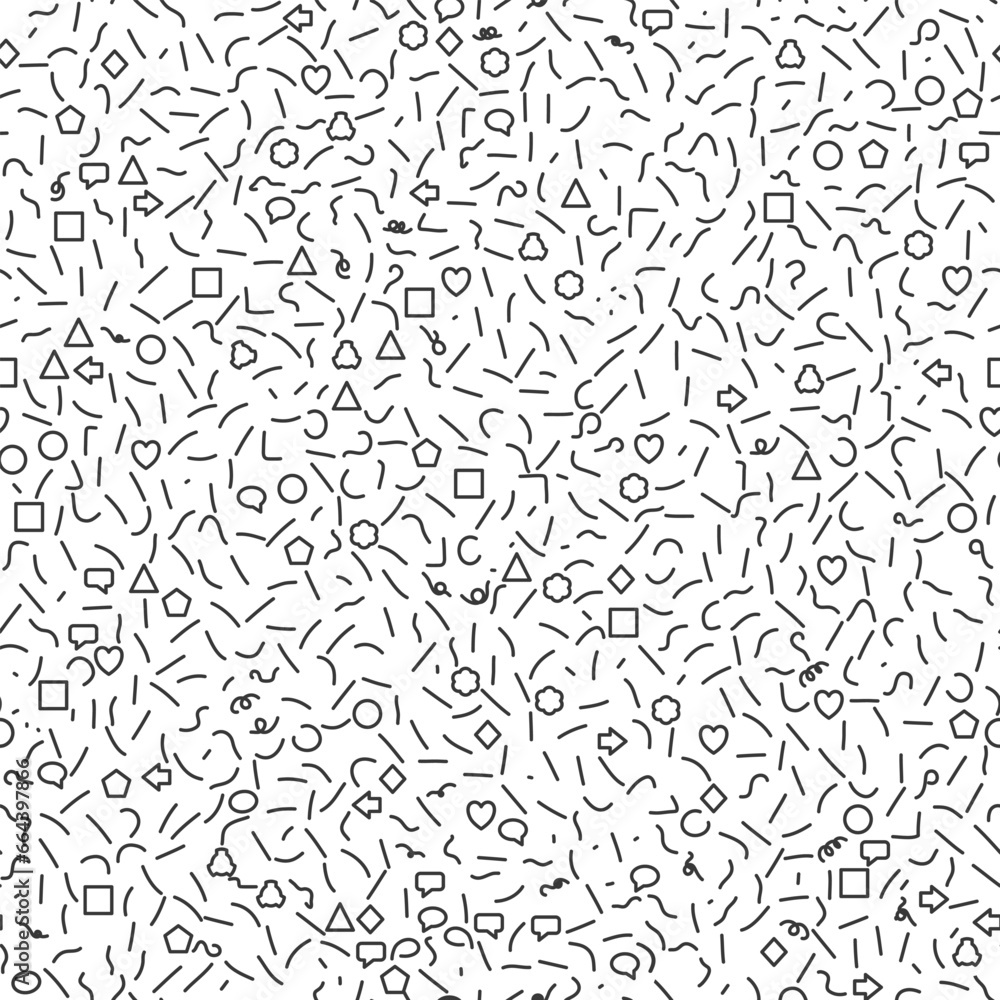 Poster white abstract background in doodle style. vector pattern.