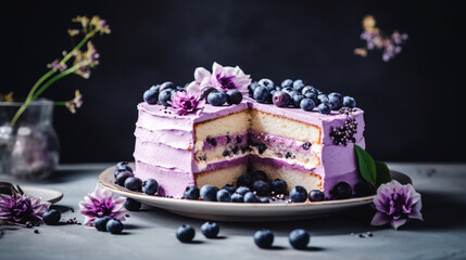 cake with pink flowers