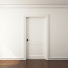 white room with door