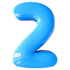 Bubble Number 2 Blue