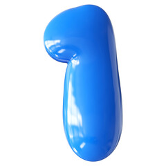Bubble Number 1 Blue