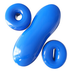 Bubble Percent Symbol Blue