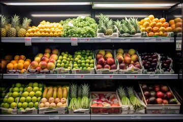 Store fruit stand.AI Generated - obrazy, fototapety, plakaty