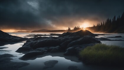 Magical Landscapes: Wallpapers depicting beautiful natural views, such as mountains, lakes, beaches, forests, or fields.