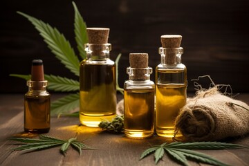 CBD oil hemp products. AI Generated	
