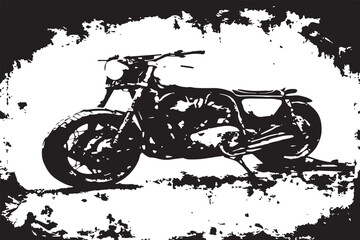 black and white grungy texture of heavy bike or motor bike 
