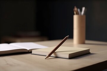 Notebook with pen.AI Generated