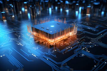 circuit board background AI Genrative