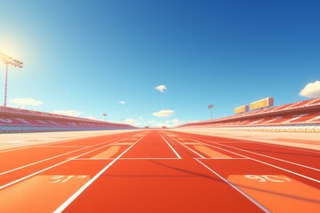 Racing finish line, track, golden port in 8k created with state-of-the-art technology. Generative AI