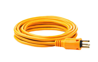 Long Reach Extension Cord on Transparent Background