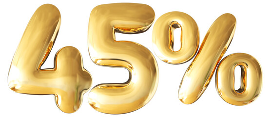 45 Percent Off Gold Sale Discount - Number Discount