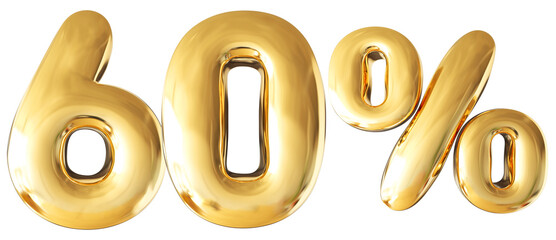 60 Percent Off Gold Sale Discount - Number Discount